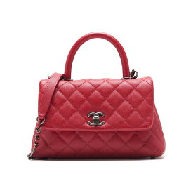 CHANEL シャネル マトラッセ ココハンドル 2WAYハンドバッグ キャビアスキン 赤（シルバー金具） ハンドバッグ レディースショルダーバッグ レディースバッグ ハイブランド【中古】【送料無料】