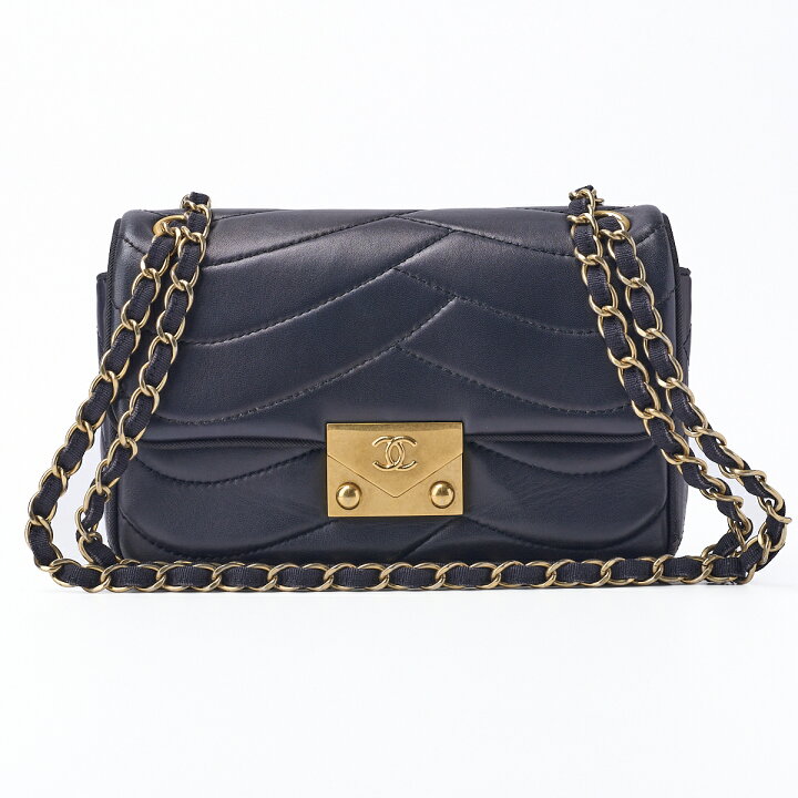 楽天市場】CHANEL シャネル プッシュロック 波ステッチ チェーン  