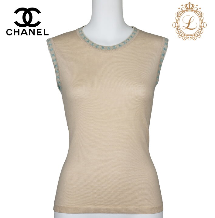 楽天市場】CHANEL【シャネル】ココマーク ノースリーブ ベスト ニット 