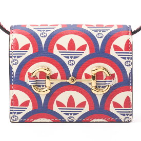 GUCCI グッチ　グッチ×アディダス ホースビット ショルダーウォレット レザー 赤×ネイビー ウォレット ショルダーバッグ レディースバッグ レディースショルダーバッグ ハイブランド【中古】【送料無料】