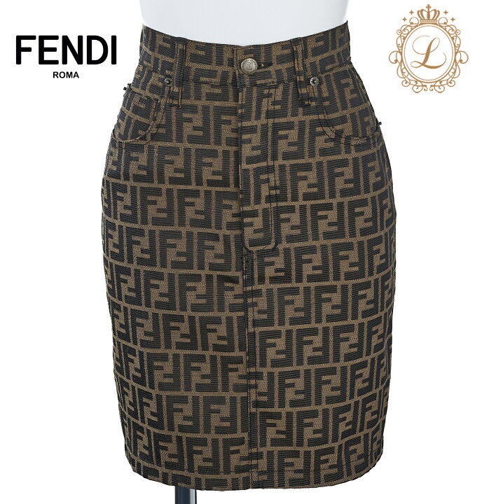 楽天市場】【返品可】FENDI【フェンディ】ズッカ柄 スカート ボトムス 