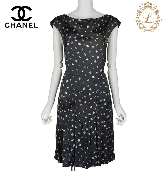 楽天市場】【返品可】CHANEL シャネル ココマーク プリーツ ワンピース 