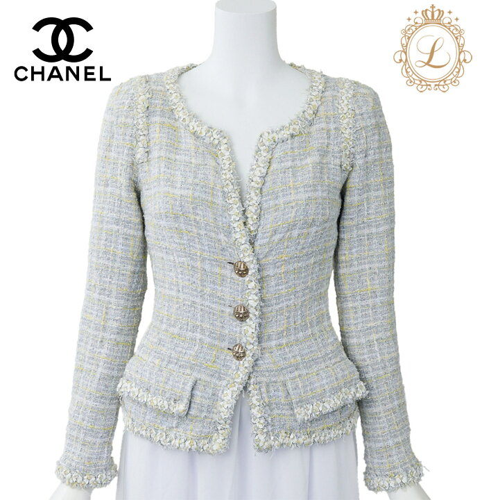 楽天市場】【返品可】CHANEL シャネル ココボタン ツイード ノーカラー  