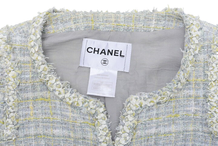 楽天市場】【返品可】CHANEL シャネル ココボタン ツイード ノーカラー 