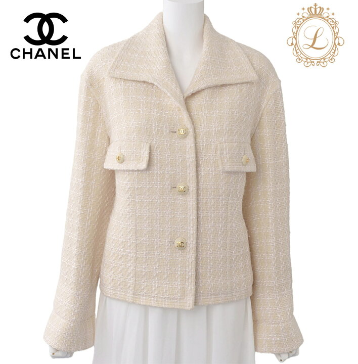 楽天市場】【返品可】CHANEL シャネル ココボタン ツイード ジャケット  