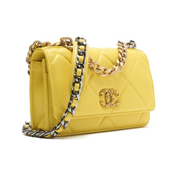 楽天市場】CHANEL シャネル シャネル19 マトラッセ チェーンウォレット 