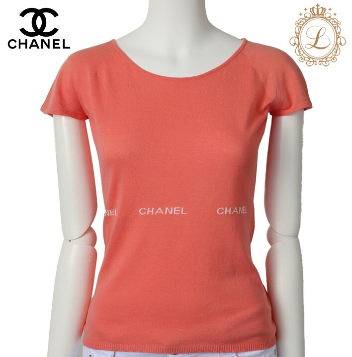 楽天市場】【返品可】CHANEL シャネル ロゴマーク ニット 半袖 Tシャツ 