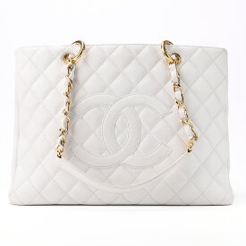 CHANEL シャネル マトラッセ GST ココマーク ダブルチェーンショルダー キャビアスキン 白（シルバー金具） ショルダーバッグ ミニショルダーバッグ レディースバッグ レディースショルダーバッグ ハイブランド【中古】【送料無料】