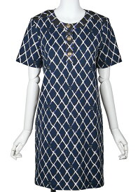 【返品可】CHANEL シャネル ココマーク ココボタン ワンピース 36 黒×マルチカラー 半袖 スカート トップス Tシャツ ブランド アパレル