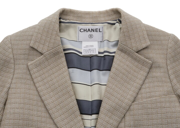 楽天市場】【返品可】CHANEL シャネル ロゴボタン ジャケット 38 