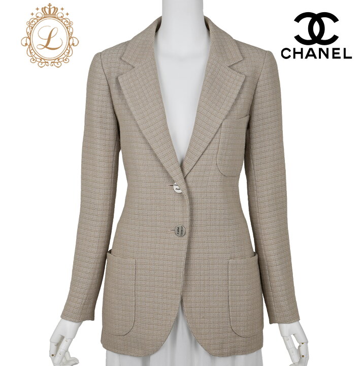 楽天市場】【返品可】CHANEL シャネル ロゴボタン ジャケット 38  