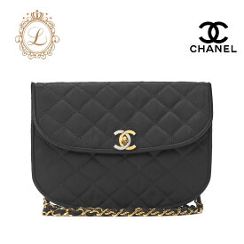 CHANEL シャネル マトラッセ パリ限定 チェーンショルダー サテン 黒（ゴールド×シルバー金具）ショルダーバッグ ミニショルダーバッグ レディースバッグ レディースバッグ ハイブランド【中古】【送料無料】