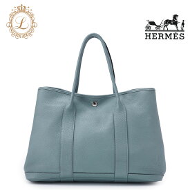 HERMES エルメス ガーデンパーティPM トートバッグ ネゴンダ ブルーサンシール Blue saintcry（シルバー金具）レディースバッグ　ブランド【中古】【送料無料】