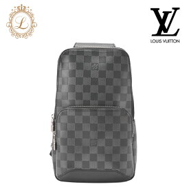 LOUIS VUITTON ルイヴィトン ダミエアンフィニ アヴェニュースリング ショルダーバッグ 黒 ノワール（シルバー金具）ショルダーバッグ【中古】【送料無料】