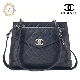 CHANEL シャネル マトラッセ アウトサイドフラップ ショルダーバッグ キャビアスキン ネイビー（シルバー金具）ショルダーバッグ ミニショルダーバッグ レディースバッグ ハイブランド【中古】【送料無料】
