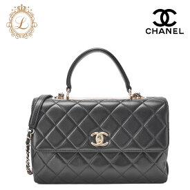 CHANEL シャネル マトラッセ スクエア型 トレンディCC 2way　チェーンショルダー ラムスキン　黒（ゴールド金具）レディースバッグ ハイブランド【中古】【送料無料】