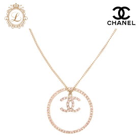 CHANEL シャネル ココマーク サークル ラインストーン ネックレス GP ゴールド ピンク 06A（ゴールドメッキ） ゴールド チェーン ネックレス イヤリング レディースバッグ ハイブランド【中古】【送料無料】