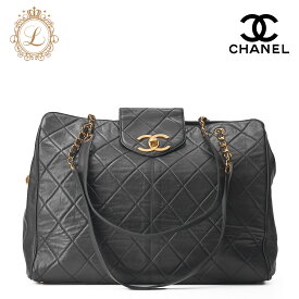 CHANEL シャネル ショルダーバッグ スーパーモデル マトラッセ ビコローレ ダブルチェーンショルダー ラムスキン 黒 ゴールド金具　レディースバッグ　ブランド【中古】【送料無料】