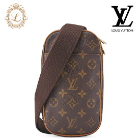 LOUIS VUITTON ルイヴィトン モノグラム 　ポシェット・ガンジュ　メッセンジャー　M51870 ブラウン（ゴールド金具）ショルダーバッグ【中古】【送料無料】