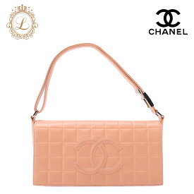 CHANEL シャネル 　ワンショルダーバッグ　チョコバー　ココマーク　ラムスキン 　サーモンピンク（シルバー金具） レディース バッグ レディース 【中古】【送料無料】
