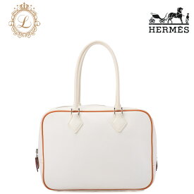 HERMES エルメス　ブリュム28　トートバッグ　エプソン　 白×オレンジ　シルバー金具　 レディースバッグ　ブランド【中古】【送料無料】