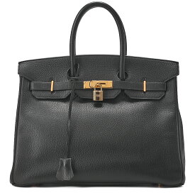 HERMES エルメス　 バーキン35　ハンドバッグ アルデンヌ　黒（ゴールド金具）レディースバッグ　ブランド【中古】【送料無料】