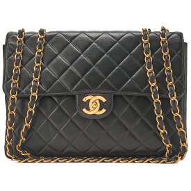 CHANEL シャネル デカマトラッセ 30 ターンロック チェーンショルダーバッグ ラムスキン 黒（ゴールド金具）レディースバッグ ハイブランド【中古】【送料無料】