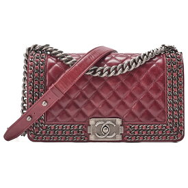 CHANEL シャネル ボーイシャネル 25 ヴィンテージカーフ チェーンショルダー ラグジュアリーライン ボルドー（ガンメタリック金具）レディースバッグ レディースショルダーバッグ ハイブランド【中古】【送料無料】