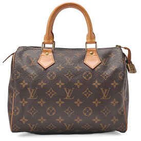 LOUIS VUITTON ルイヴィトン モノグラム スピーディー25 ハンドバッグ M41528 ブラウン（ゴールド金具）【中古】【送料無料】