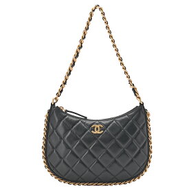 CHANEL シャネル ラムスキン マトラッセ ホーボーバッグ チェーンショルダー 黒（ゴールド金具） ブランド レディースバッグ ハイブランド【中古】【送料無料】
