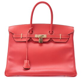HERMES　エルメス　バーキン35　ハンドバッグ　エプソン　ローズジャイプール×ゴールド（ゴールド金具）レディースバッグ　ブランド【中古】【送料無料】
