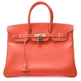 HERMES　エルメス　バーキン35　ハンドバッグ　エプソン　ローズジャイプール×ゴールド（ゴールド金具）レディースバッグ　ブランド【中古】【送料無料】