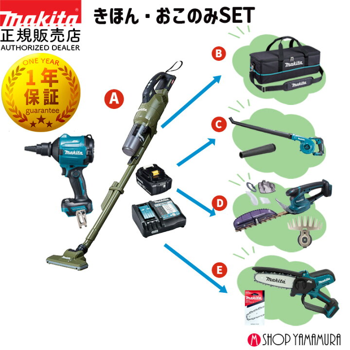 楽天市場】【正規店】【大掃除セット】マキタ 充電式クリーナー 