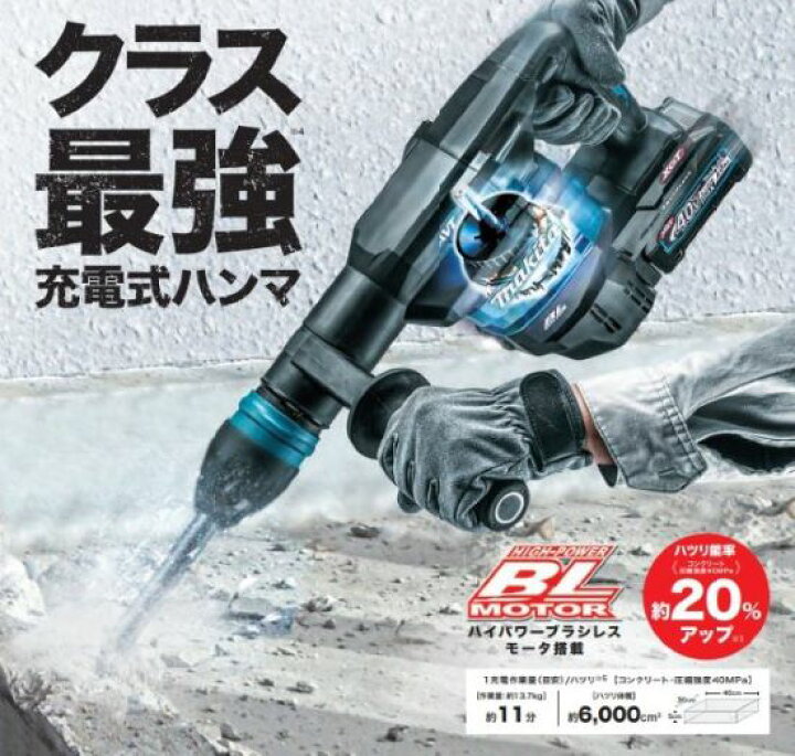 楽天市場】【正規店】マキタ 充電式ハンマ HM001GRMX 40V makita  
