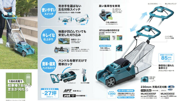 楽天市場】【大型商品】【正規店】 マキタ 充電式芝刈機 MLM230DSF 