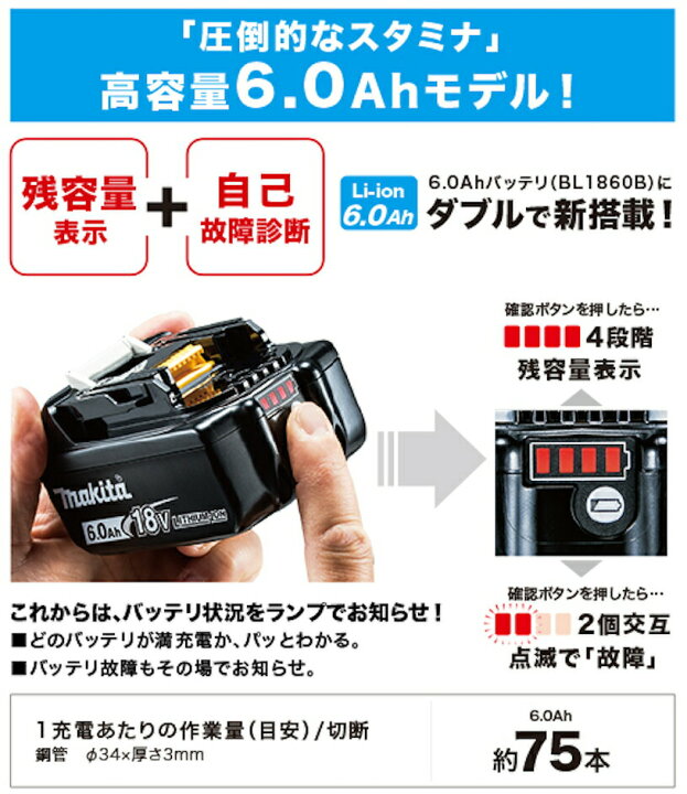 楽天市場】【正規店】 マキタ 充電式レシプロソー JR187DRGX 付属品 