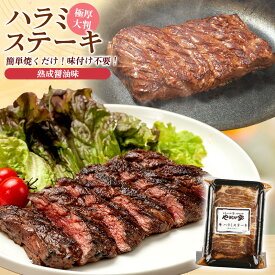 極厚ハラミステーキ 200g｜ハラミ 牛肉 ステーキ肉 厚切り 肉厚 味付き 焼肉 BBQ バーベキュー 大容量 冷凍 焼くだけ お取り寄せ