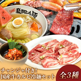 特選国産牛カルビ冷麺セット　チャンジャ　盛岡冷麺　国産牛カルビ　やまなか家