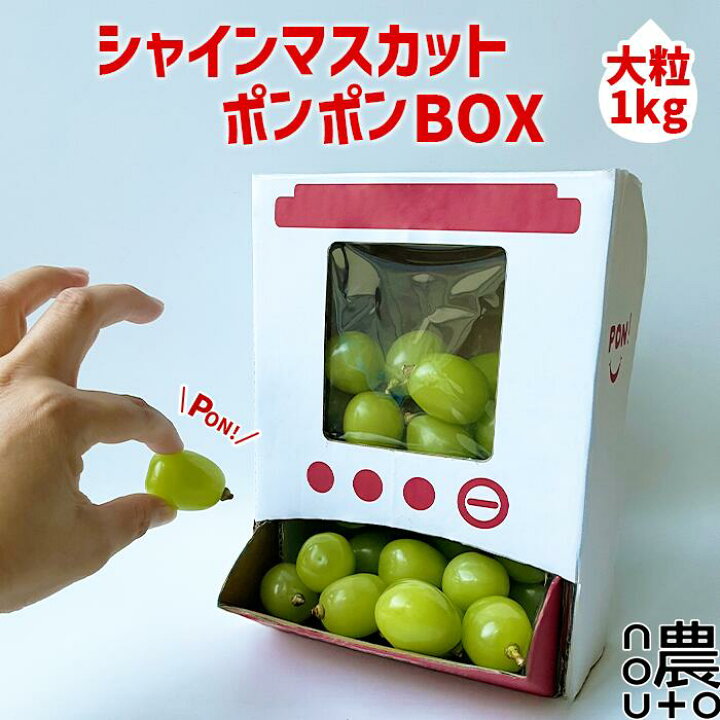 楽天市場】シャインマスカット 山梨 「ポンポンBox 大粒2房分」 種なし 