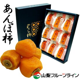 お歳暮 高級あんぽ柿 山梨県産 甲州百目柿 9個～12個入 お歳暮 御歳暮 フルーツ ギフト 干し柿 山梨 お土産 送料無料 一部地域を除く