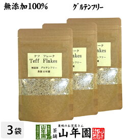 【無添加100%】テフ フレーク 60g×3袋セット そのまま食べられるホワイトテフ 送料無料 グルテンフリー ダイエット ノンカフェイン スムージー 穀物 雑穀 タンパク質 ビタミン カルシウム スーパーフード ギフト プレゼント 敬老の日 お茶 2026