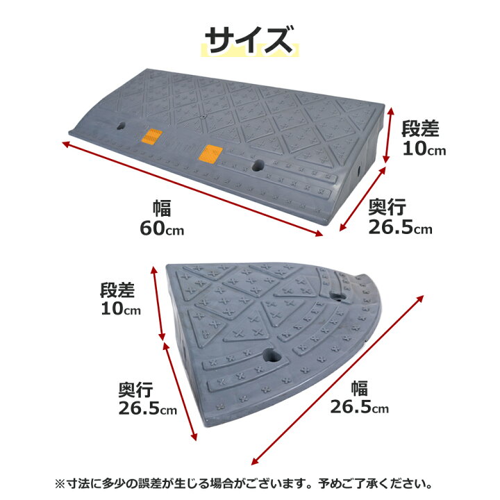 楽天市場】プラスチック製 段差プレート 約10cm段差 ゴム 幅60cm 段差 