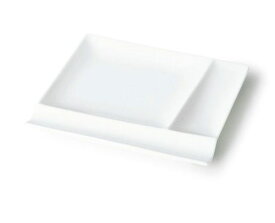 深山 isola-イゾラ- パレットプレートM(17cm) 白磁(裏印あり) 日本製 美濃焼 洋食器 角皿 スクエアプレート 角プレート 四角皿