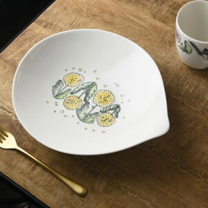 深山 knuq-ヌック- パスタボウル(24cm) イエロー 日本製 深山陶器/花柄食器/日本製食器/母の日/父の日/敬老の日 美濃焼 洋食器 ボウル 鉢