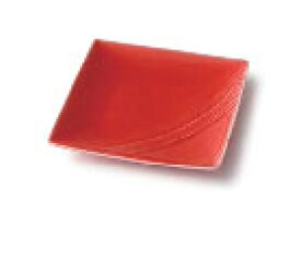 深山(miyama.) mizu-hiki-水引- 取皿 赤釉 日本製 美濃焼 和食器 角皿 スクエアプレート 角プレート 四角皿