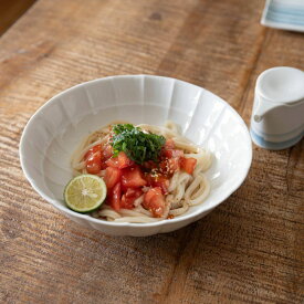 深山(miyama.) suzune-すずね- 麺鉢 白磁 日本製 美濃焼 和食器 ボウル 鉢