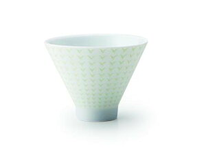 茶白 朝顔形煎茶碗 玉露淡緑 日本製 美濃焼 和食器 湯のみ 湯呑み フリーカップ タンブラー