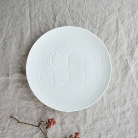 小田陶器 結(musubi) 25.5cm大皿 白 日本製 美濃焼 和食器 丸皿 丸プレート
