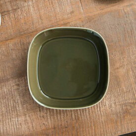 小田陶器 Prairie(プレーリー) プレートL オリーブ 日本製 美濃焼 洋食器 角皿 スクエアプレート 角プレート 四角皿