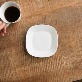 小田陶器 Prairie(プレーリー) プレートS 白 日本製 美濃焼 洋食器 角皿 スクエアプレート 角プレート 四角皿